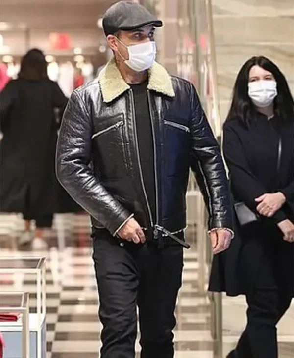 Men Robbie Williams Celebrity Biker Outerwear