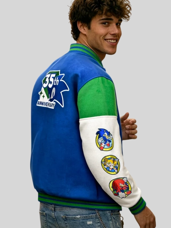 Men SEGA Sonic the Hedgehog Snap Button Jacket