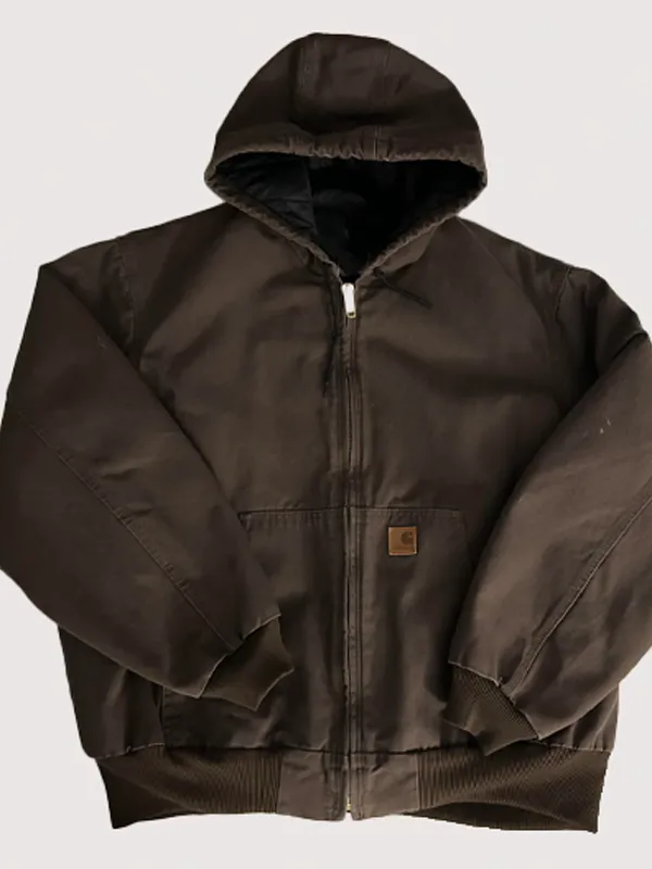 Men Sam Winchester Hooded Cotton Canvas Coat
