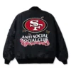 Men San Francisco 49ers ASSC Red Satin Jacket