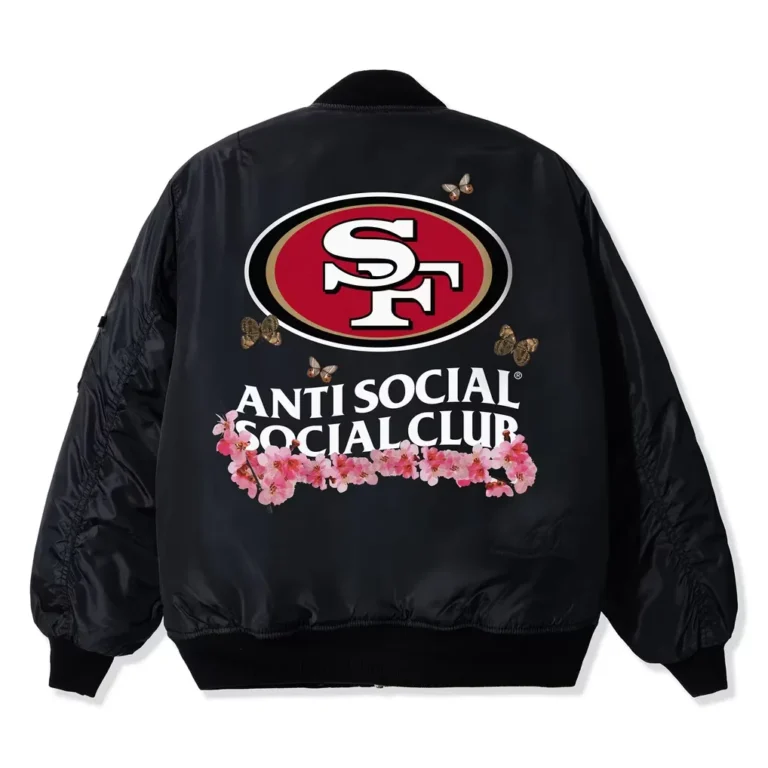 Men San Francisco 49ers ASSC Red Satin Jacket