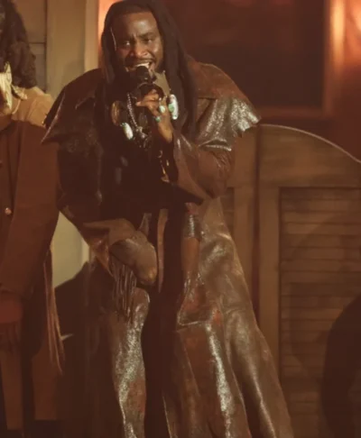 Men Shaboozey VMA Performance Leather Outerwear