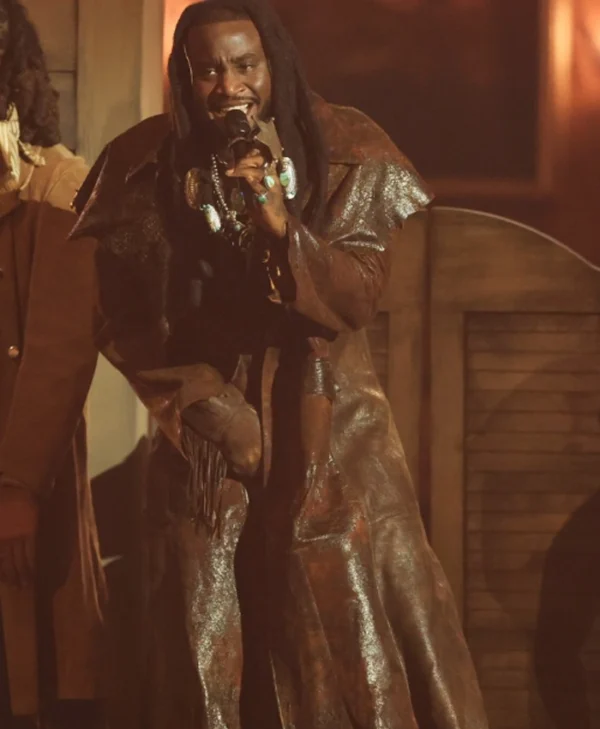 Men Shaboozey VMA Performance Leather Outerwear