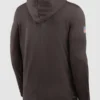 Men Todd Monken Browns Long Sleeve Hooded Shirt