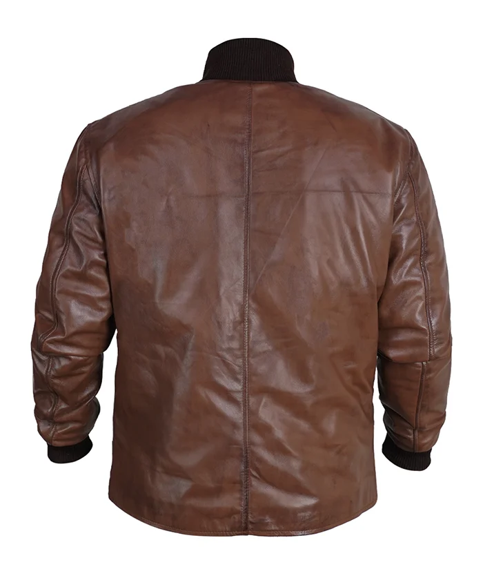 Men Tom Hardy Real Leather Brown Outerwear