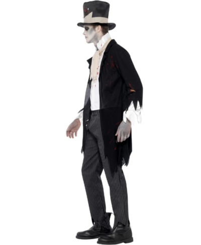 Men Zombie Groom Halloween Suit Set