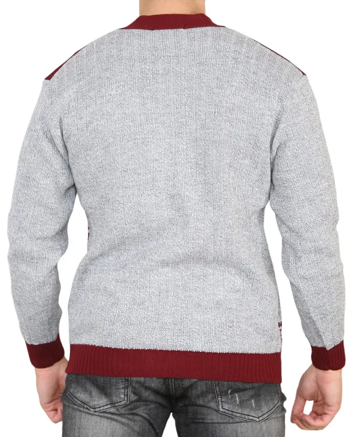Men’s Classic ZIP Thick Warm Cardigan Sweater Winter Jumper