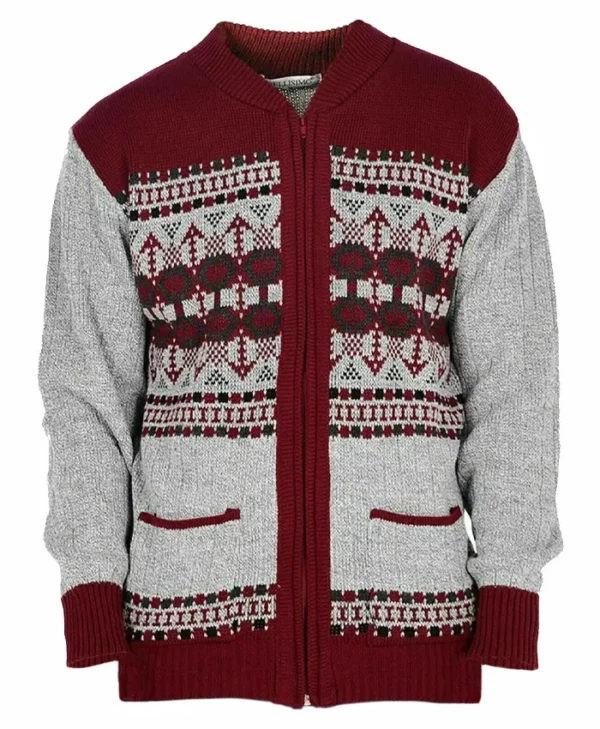 Men’s Classic ZIP Thick Warm Cardigan Sweater Winter Jumper