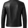 Men’s Halloween Gold Devil Skull Logo Leather Jacket