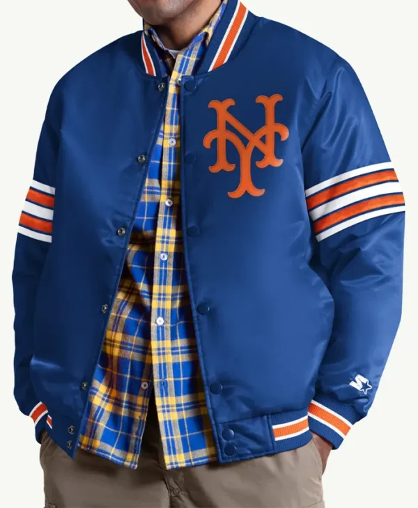 Men’s New York Mets Satin Varsity Jacket