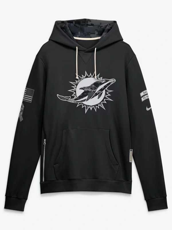 Miami Dolphins 2026 Salute to Service Sideline Hoodie