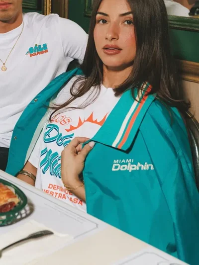 Miami Dolphins Los Delfines Satin Varsity Jacket