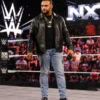 Mike Santana Black Real Leather Jacket