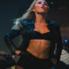 Miley Cyrus Bass Persuades Black Leather Jacket