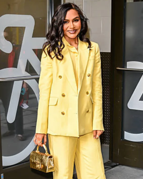 Mindy Kaling Good Morning America Yellow Blazer
