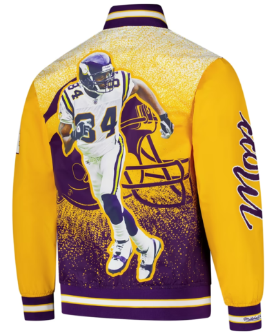 Minnesota Vikings Randy Moss Purple Satin Full-Zip Jacket