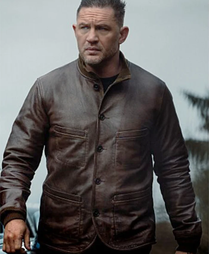 Mobland S01 Tom Hardy Brown Leather Jacket