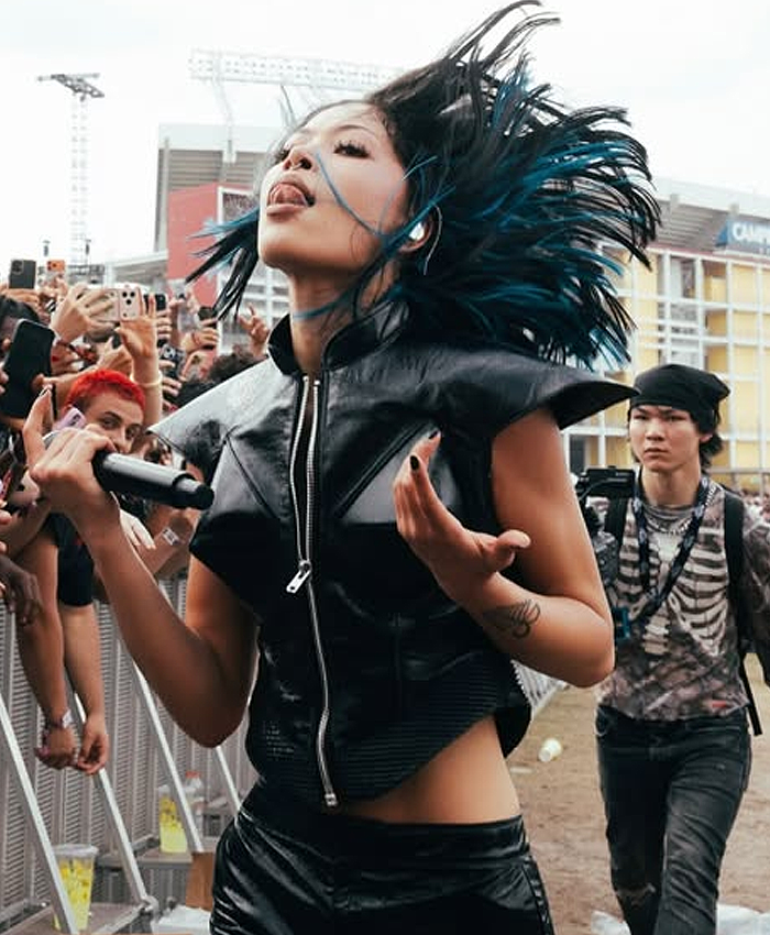 Molly Santana Rolling Loud Leather Vest