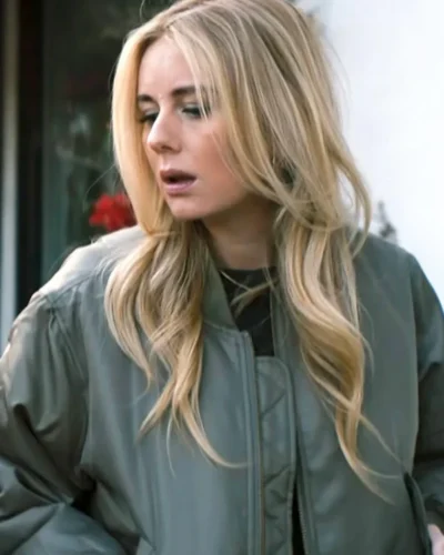 Morgan Nobody Wants This Green Satin Jacket