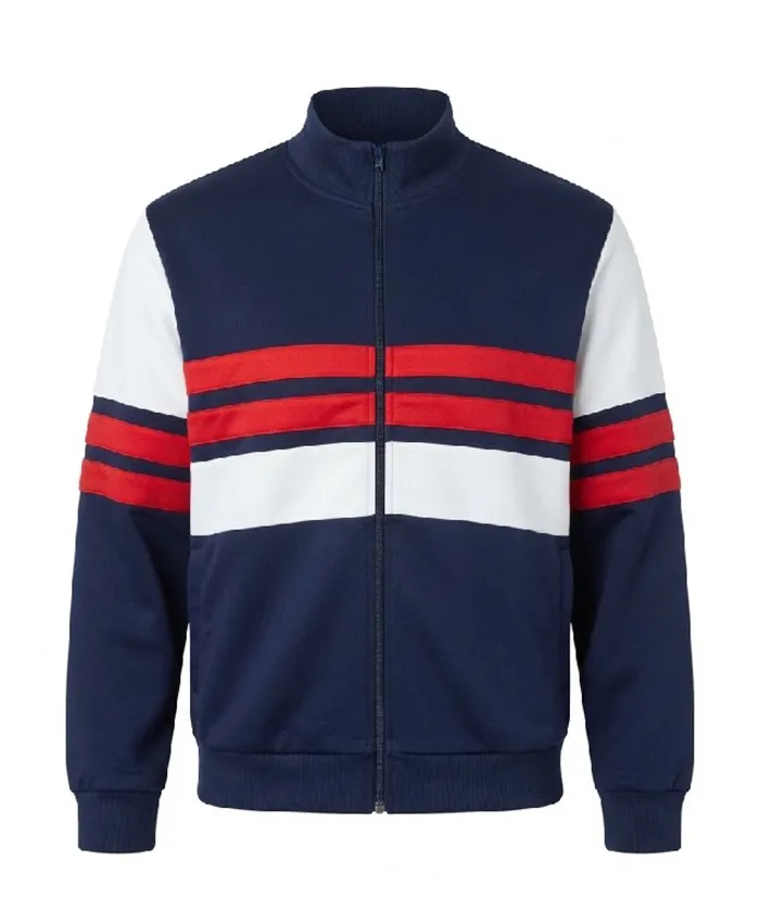 Mr. Irrelevant David Corenswet Striped Track Jacket