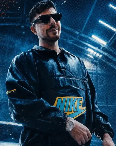 Mr. Lean MrBeast Nike Leather Jacket