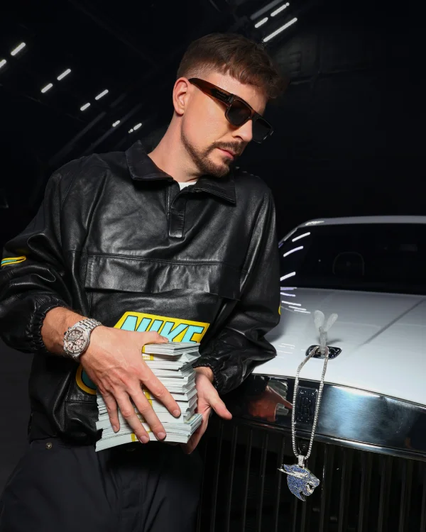 Mr. Lean MrBeast Nike Leather Jacket