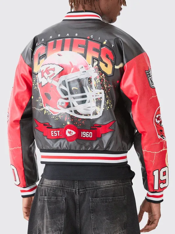 NFL Kansas City Chiefs Leather Varsity Jacket