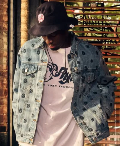 NY Yankees Embroidered Denim Trucker Jacket