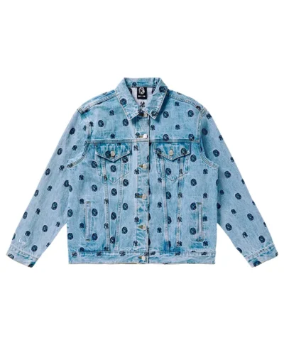 NY Yankees Embroidered Denim Trucker Jacket