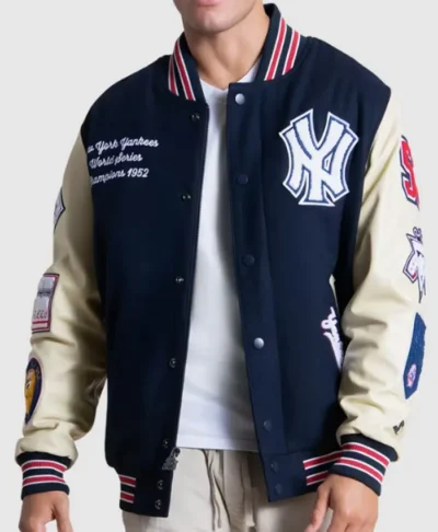 NY Yankees Starter Navy 50th Year Varsity Jacket