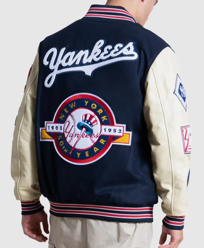 NY Yankees Starter Navy 50th Year Varsity Jacket