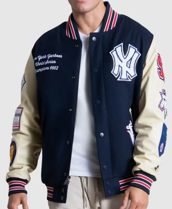 NY Yankees Starter Navy 50th Year Varsity Jacket