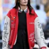 NYC 2026 Famke Janssen Varsity Jacket