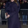 NYC Jennifer Garner Navy Blue Trench Coat