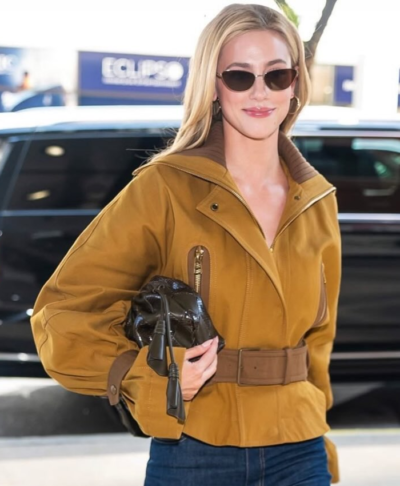 NYC Lili Reinhart Mustard Utility Jacket