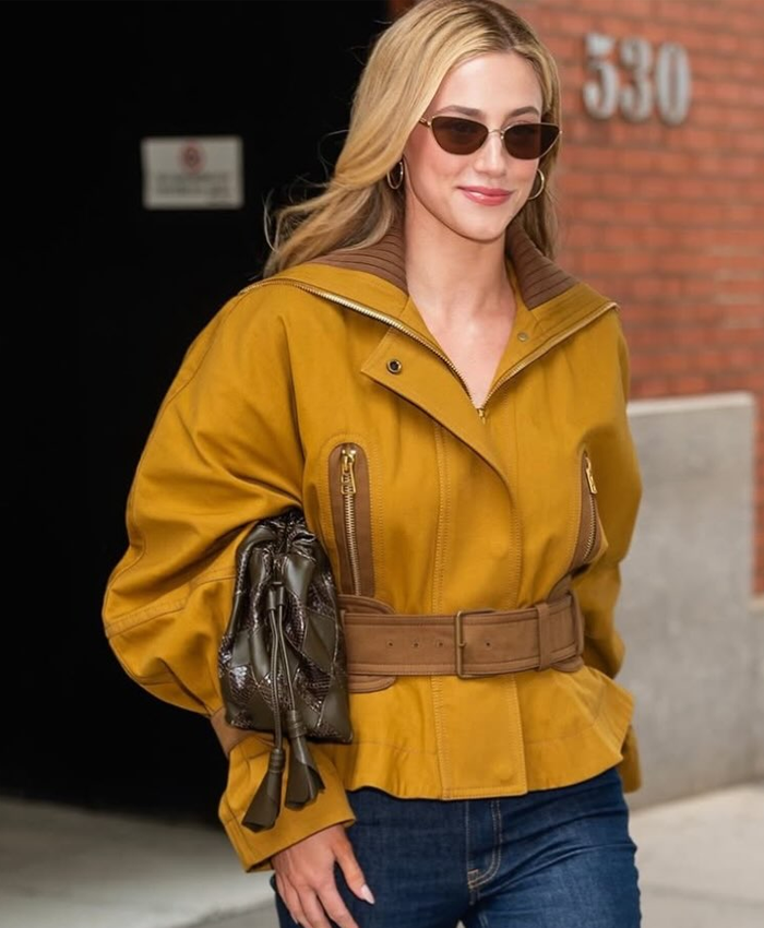 NYC Lili Reinhart Mustard Utility Jacket