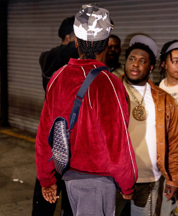 NYC Meek Mill Celine Burgundy Track Jacket