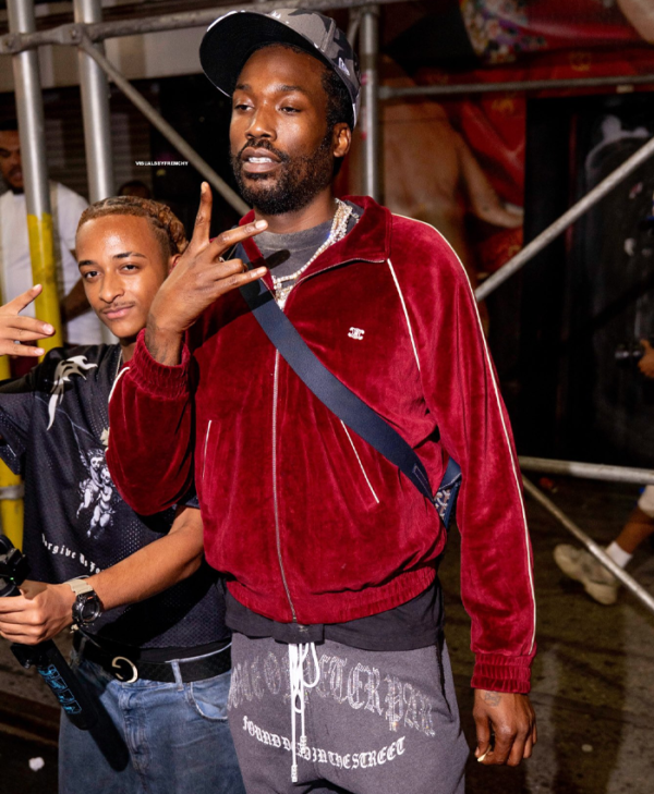 NYC Meek Mill Celine Burgundy Track Jacket
