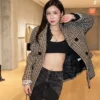 NYFW Love Pattranite Coach Houndstooth Wool Coat