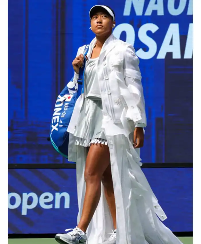 Naomi Osaka US Open Second Round White Flair Jacket