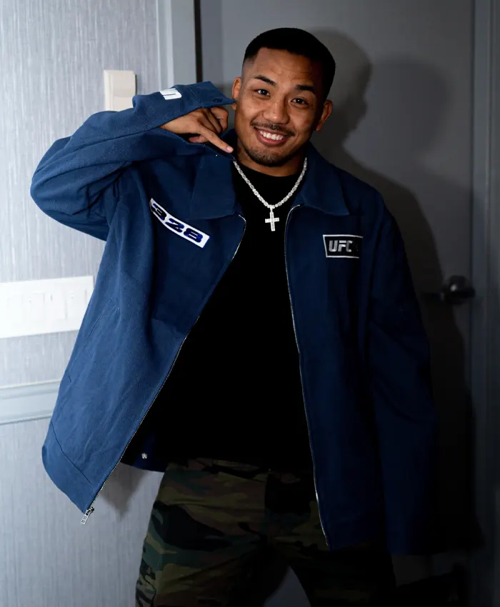 Navy Blue Heavyweight UFC Fighter Work Jacket