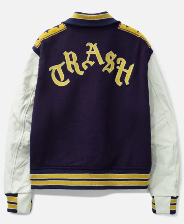Needles Wool Leather Lettered Varsity Jacket