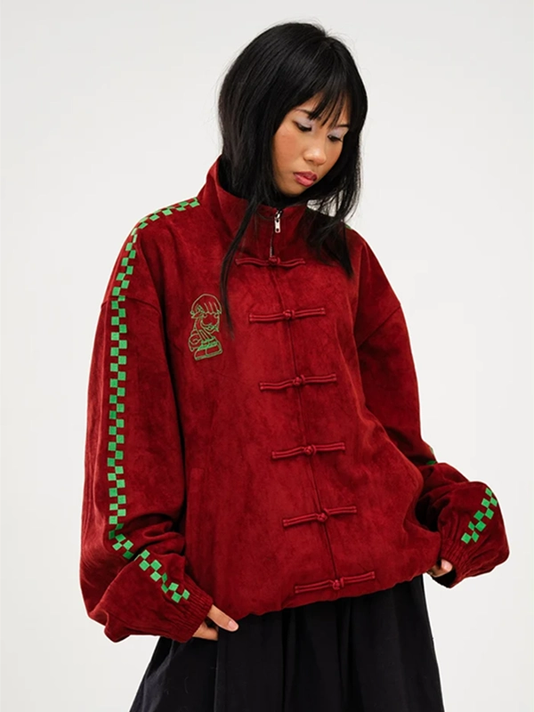 Neptun Sonic Red Genuine Suede Jacket