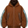 Neptun x Avatar Hooded Brown Bomber Jacket