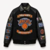 New York Knicks 2026 NBA Champions Wool & Leather Jacket