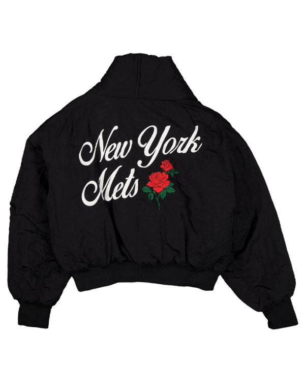 New York Mets x Alpha x New Era Black Shawl Collar Flight Jacket