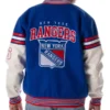New York Rangers Wild Collective Wool Leather Jacket