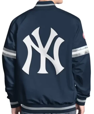 New York Yankees Starter Navy Satin Varsity Jacket