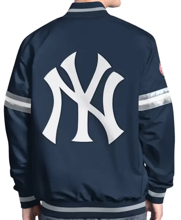 New York Yankees Starter Navy Satin Varsity Jacket