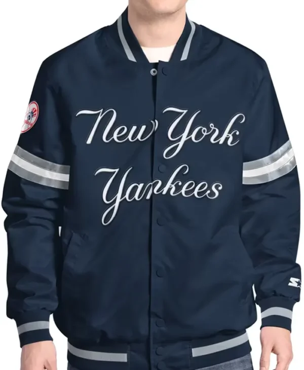New York Yankees Starter Scout Navy Varsity Jacket